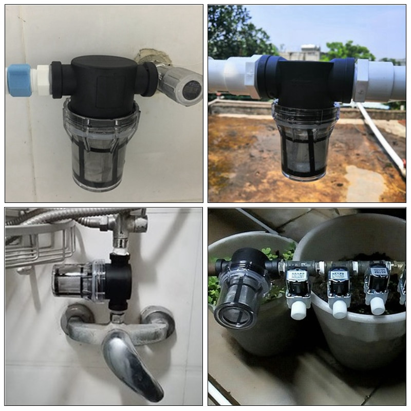 1/2 3/4 1 inch 40 ~ 80 ochiuri filtru ecran Filtru de udare de grădină Filtru de irigare iaz Filtru de irigare pentru acvariu rezervor de pește sitor pompă de apă 1 buc