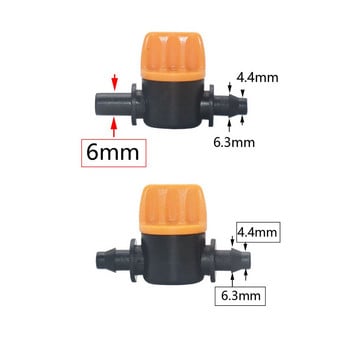 20-150pc 4/7mm σωλήνας Barb Mini Valve Garden Βρύση 1/4\