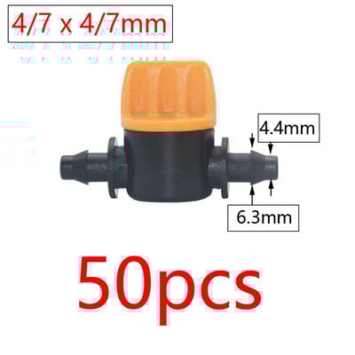 20-150 buc 4/7mm mini supapă cu bară de furtun robinet de grădină 1/4" până la 6 mm conector duză pentru ceață fitinguri pentru irigare prin picurare supapă de apă pentru țeavă