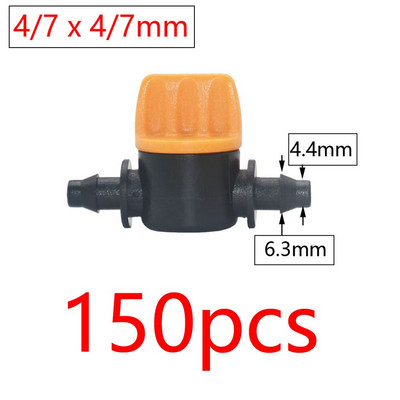 20-150 buc 4/7mm mini supapă cu bară de furtun robinet de grădină 1/4" până la 6 mm conector duză pentru ceață fitinguri pentru irigare prin picurare supapă de apă pentru țeavă