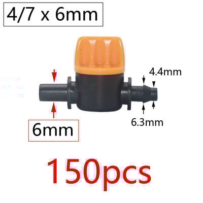 20-150 buc 4/7mm mini supapă cu bară de furtun robinet de grădină 1/4" până la 6 mm conector duză pentru ceață fitinguri pentru irigare prin picurare supapă de apă pentru țeavă