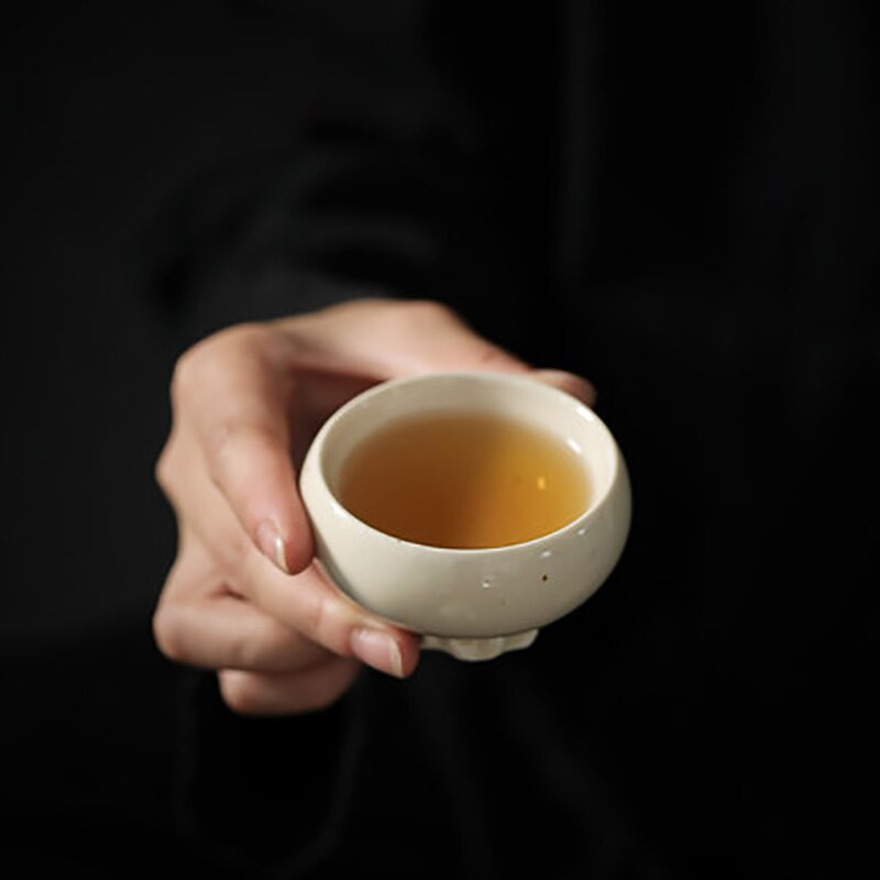 Zen kerámia teáscsésze utazási személyes szív Szútra meditáció teáscsésze tál Mesterkupa Háztartási szertartás Teáskészlet Ajándékok