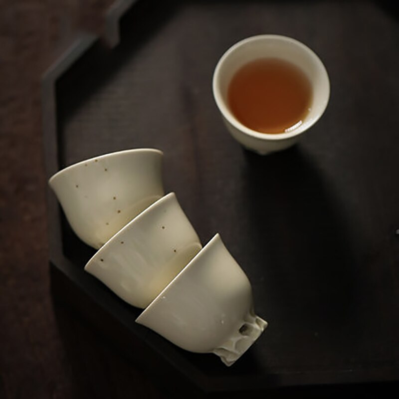 Zen kerámia teáscsésze utazási személyes szív Szútra meditáció teáscsésze tál Mesterkupa Háztartási szertartás Teáskészlet Ajándékok