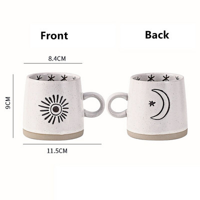 Cești de cafea din gresie în stil japonez, creativitate, cană de ceai retro, ceai, ceai de mare valoare, realizată manual, din ceramică.