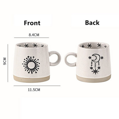 Cești de cafea din gresie în stil japonez, creativitate, cană de ceai retro, ceai, ceai de mare valoare, realizată manual, din ceramică.