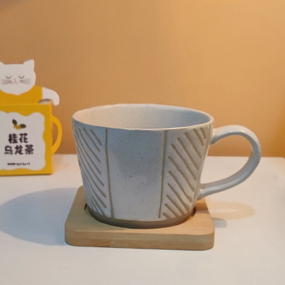 Cești de cafea din gresie în stil japonez, creativitate, cană de ceai retro, ceai, ceai de mare valoare, realizată manual, din ceramică.