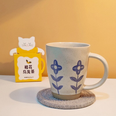 Cești de cafea din gresie în stil japonez, creativitate, cană de ceai retro, ceai, ceai de mare valoare, realizată manual, din ceramică.