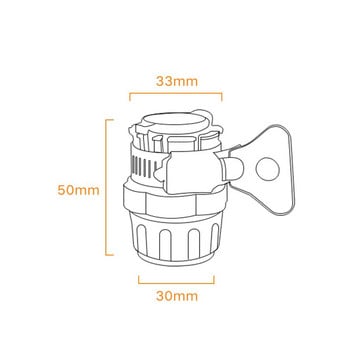 Προσαρμογέας βρύσης γενικής χρήσης Εξάρτημα γρήγορης σύνδεσης για βρύση νερού 15-21 mm και υποδοχή άρδευσης πλυσίματος αυτοκινήτων 1/2\