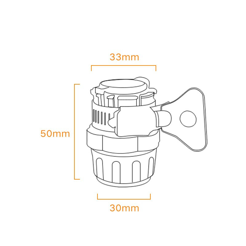 Univerzális csapadapter gyorscsatlakozó 15-21 mm-es vízcsaphoz és 1/2"-es autómosó tömlőhöz, kerti öntöző csatlakozóhoz