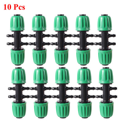 Laistymo jungiamųjų detalių rinkinys, skirtas sodo žemės ūkiui Automatinė laistymo mikro drėkinimo sistema 16 mm PE vamzdžių jungiamosios detalės 19 vnt.