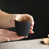 150 ml fekete edények kerámia teáscsésze porcelán teáscsésze háztartási kínai kung fu csésze teástál teáscsésze teatartozékok