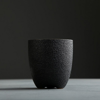 150 ml fekete edények kerámia teáscsésze porcelán teáscsésze háztartási kínai kung fu csésze teástál teáscsésze teatartozékok