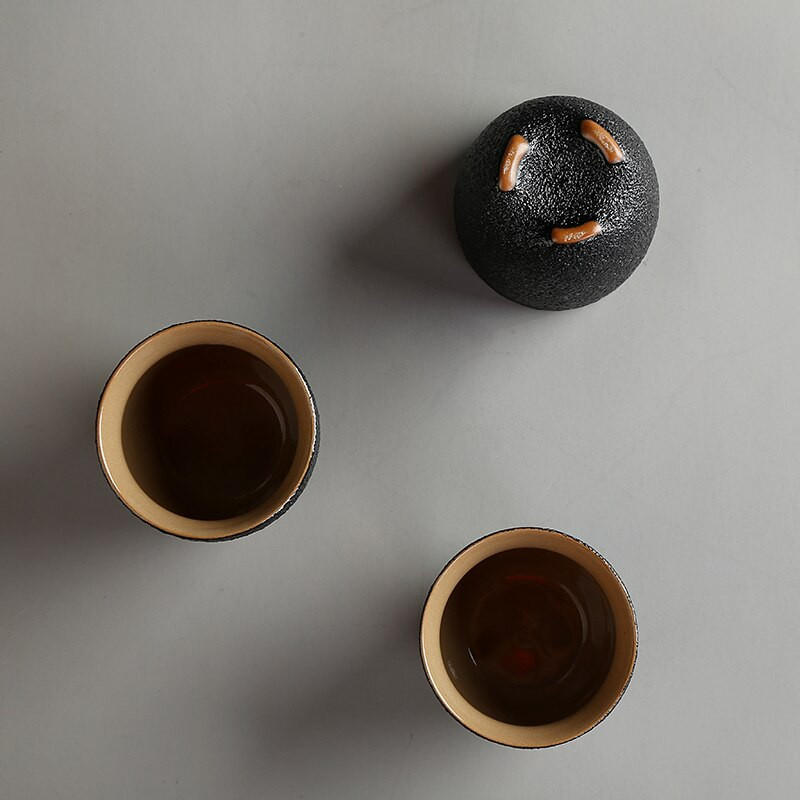 150 ml fekete edények kerámia teáscsésze porcelán teáscsésze háztartási kínai kung fu csésze teástál teáscsésze teatartozékok