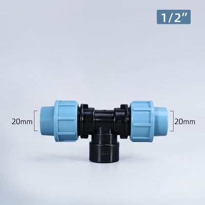 20 mm 25 mm 32 mm PE trišakiai jungtys Vamzdžių sąsaja 3 krypčių jungtys Vandentiekio jungiamosios detalės Namų sodo IBC vandens bako adapteris