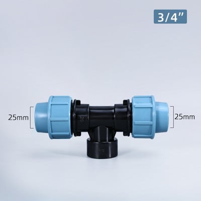 20 mm 25 mm 32 mm PE trišakiai jungtys Vamzdžių sąsaja 3 krypčių jungtys Vandentiekio jungiamosios detalės Namų sodo IBC vandens bako adapteris