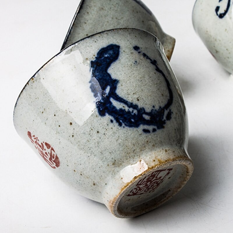 Vintage kínai tai chi kerámia csészék Gyönyörű boros tea csésze készlet teásedény teaszertartáshoz 65 ml teáscsésze antik kávés bögrék