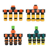 Nő 1/2" 3/4" 1" - 1/2 3/4 tömlő 4 utas kerti csaptelep vízelosztó 16mm 20mm sönt négy kimenetű öntözőszelep