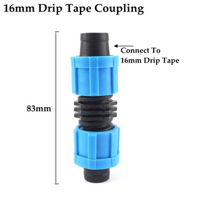 2 kom 16 mm Poljoprivreda Mikro navodnjavanje Drip Traka Konektori Cijevni priključci Zaključani navojem Više fiksni konektor vrtnog crijeva za vodu