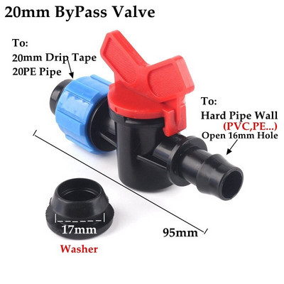 2 kom 16 mm Poljoprivreda Mikro navodnjavanje Drip Traka Konektori Cijevni priključci Zaključani navojem Više fiksni konektor vrtnog crijeva za vodu