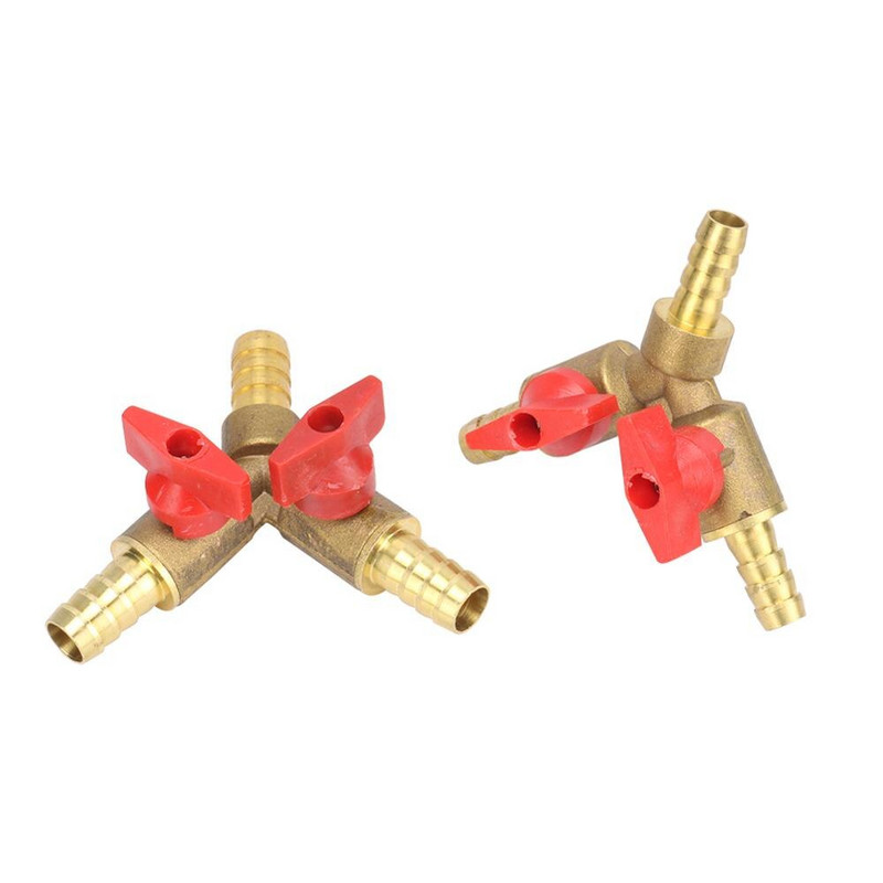 8mm 10mm szöges csatlakozó Y alakú sárgaréz szelep öntözővíz cső tömlő osztó szelep gázcső vízmelegítő vízszabályozó