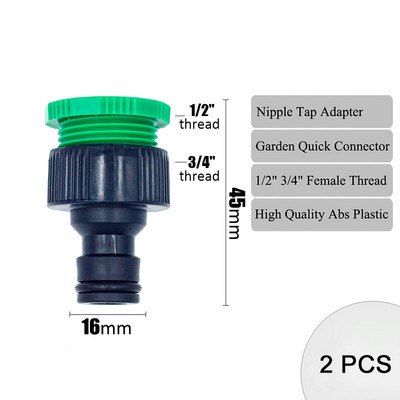 Kerti csapos öntözés 1/4" tömlőcső illesztő adapter 1/2" 1" 3/4" apa menetes univerzális mellbimbó ízület öntöző eszköz