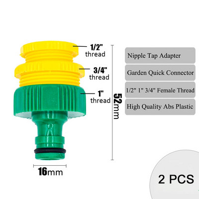 Kerti csapos öntözés 1/4" tömlőcső illesztő adapter 1/2" 1" 3/4" apa menetes univerzális mellbimbó ízület öntöző eszköz