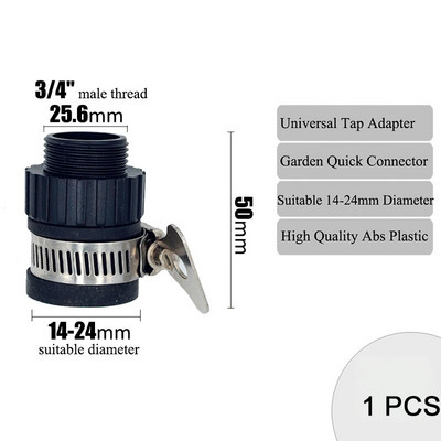 Kerti csapos öntözés 1/4" tömlőcső illesztő adapter 1/2" 1" 3/4" apa menetes univerzális mellbimbó ízület öntöző eszköz