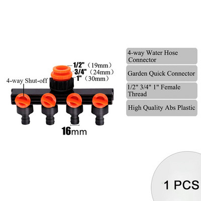 Kerti csapos öntözés 1/4" tömlőcső illesztő adapter 1/2" 1" 3/4" apa menetes univerzális mellbimbó ízület öntöző eszköz