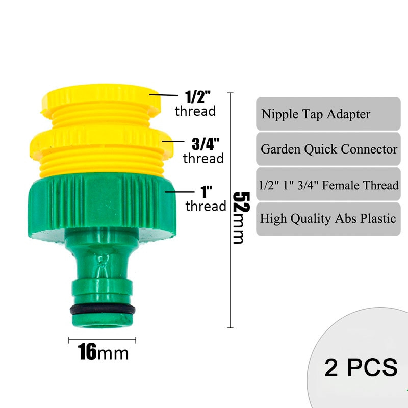 Kerti csapos öntözés 1/4" tömlőcső illesztő adapter 1/2" 1" 3/4" apa menetes univerzális mellbimbó ízület öntöző eszköz