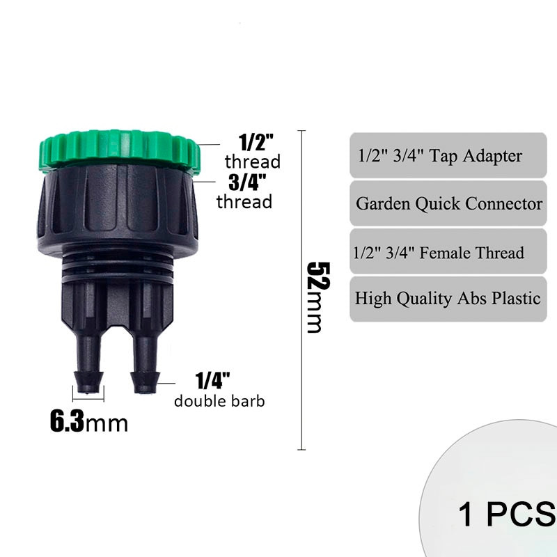 Kerti csapos öntözés 1/4" tömlőcső illesztő adapter 1/2" 1" 3/4" apa menetes univerzális mellbimbó ízület öntöző eszköz