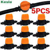 5 buc. mini supapă cu furtun de 4/7 mm pentru irigarea grădinii, supapă de control al debitului de apă ghimpată, instrumente pentru agricultură, fitinguri de irigare prin picurare