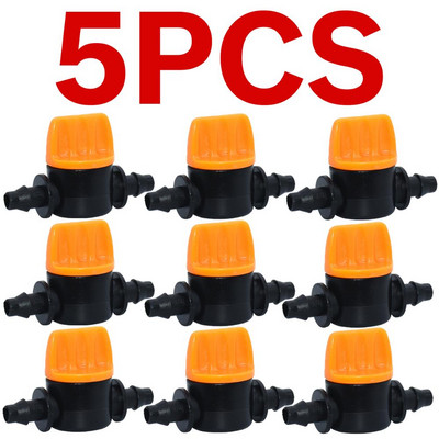 5 buc. mini supapă cu furtun de 4/7 mm pentru irigarea grădinii, supapă de control al debitului de apă ghimpată, instrumente pentru agricultură, fitinguri de irigare prin picurare