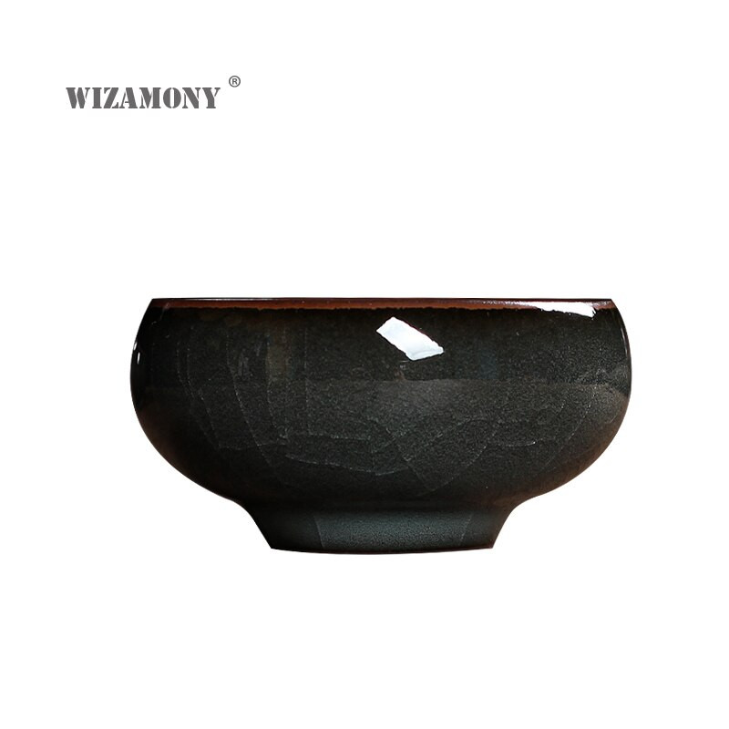 WIZAMONY 1 DB Kézzel készített Longquan celadon italos edény teaset teáscsésze teáskanna teáscsésze vas test Crackle Glaze kínai porcelán