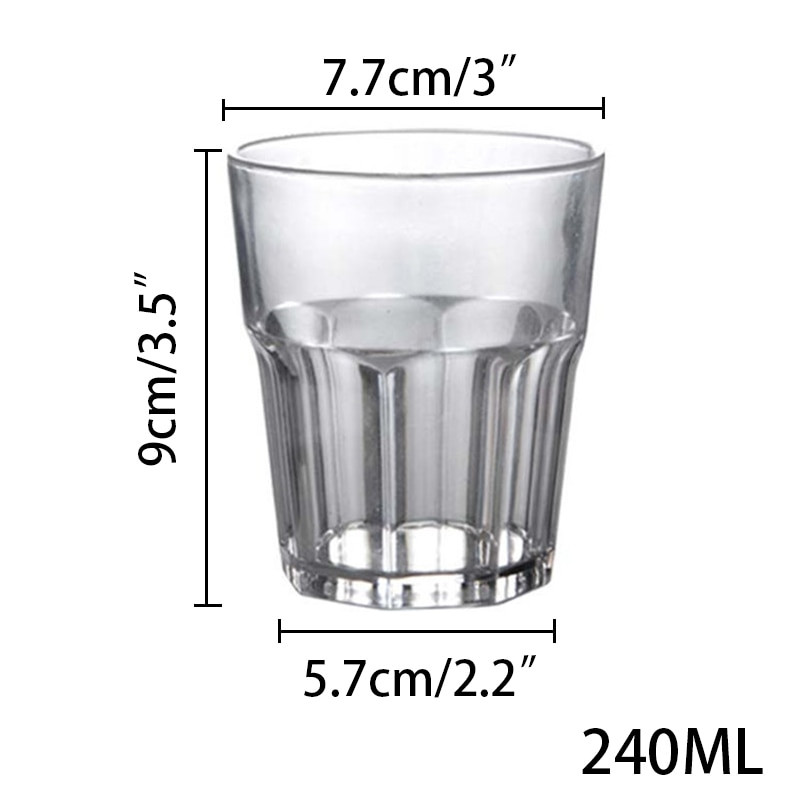 Pahar de restaurant din plastic, 6 buc., pahare pentru băuturi, bere, vin, pahare rezistente la rupere, transparență, consumabile pentru cafenea