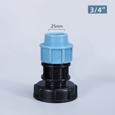1 DB IBC tartályadapter 1'' 3/4'' 1/2'' durva menetes víztartály szerelvények könyökös egyenes kimeneti tömlő adapter otthoni kerti szerelvények