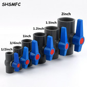 1db szürke PVC 1/2~2" női menetes golyóscsap Kert Mezőgazdaság Öntözés Vízellátás Akvárium Vízcső csatlakozók Szerelvények