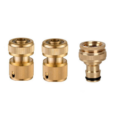 Žalvario G1/2 G3/4 greito vandens stabdymo jungtis automobilių plovimo vandens pistoleto komplektas Sodo žarnos varinė jungtis ir vandens pistoleto rinkinys