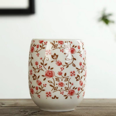 Japán stílusú nagy retro kék-fehér porcelán teáscsésze kung fu italos edények háztartási vizes bögre borospohár irodai teáscsészék