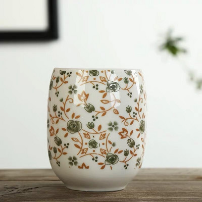 Japán stílusú nagy retro kék-fehér porcelán teáscsésze kung fu italos edények háztartási vizes bögre borospohár irodai teáscsészék