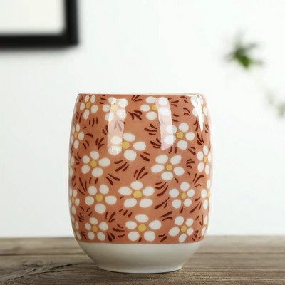 Japán stílusú nagy retro kék-fehér porcelán teáscsésze kung fu italos edények háztartási vizes bögre borospohár irodai teáscsészék