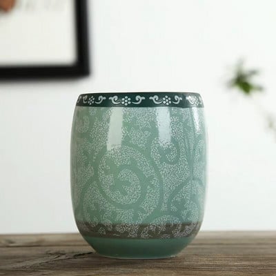 Japán stílusú nagy retro kék-fehér porcelán teáscsésze kung fu italos edények háztartási vizes bögre borospohár irodai teáscsészék