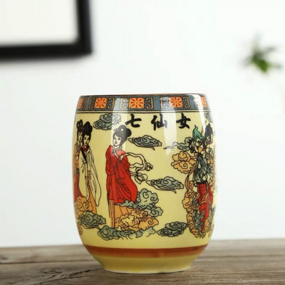 Japán stílusú nagy retro kék-fehér porcelán teáscsésze kung fu italos edények háztartási vizes bögre borospohár irodai teáscsészék