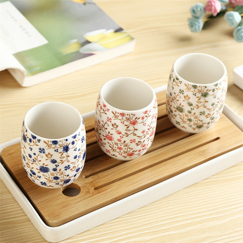 Japán stílusú nagy retro kék-fehér porcelán teáscsésze kung fu italos edények háztartási vizes bögre borospohár irodai teáscsészék