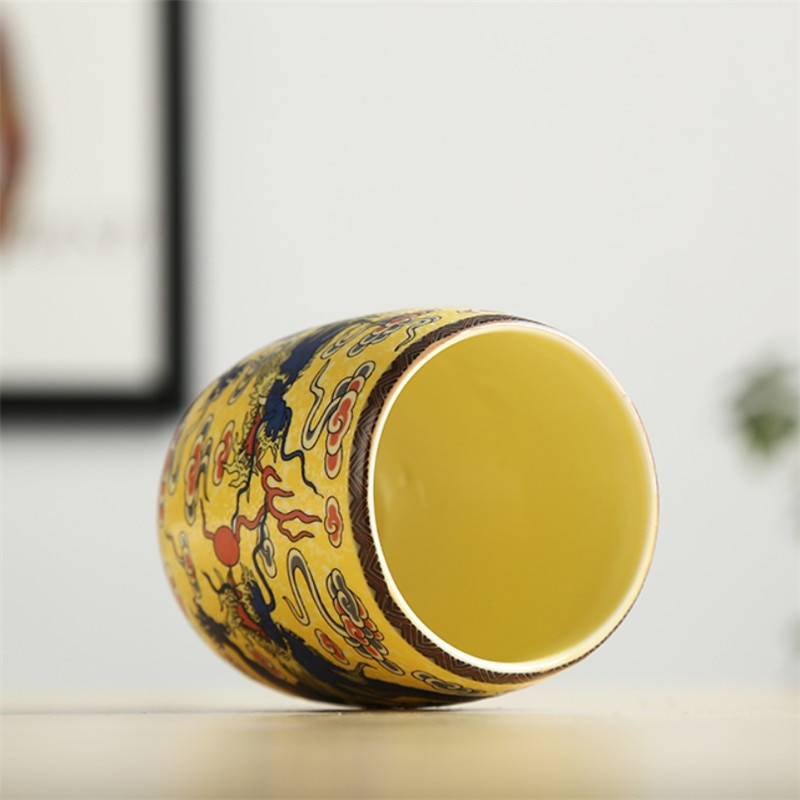 Japán stílusú nagy retro kék-fehér porcelán teáscsésze kung fu italos edények háztartási vizes bögre borospohár irodai teáscsészék