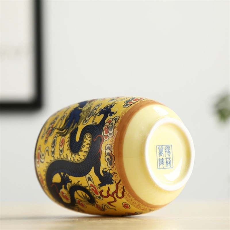 Japán stílusú nagy retro kék-fehér porcelán teáscsésze kung fu italos edények háztartási vizes bögre borospohár irodai teáscsészék