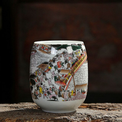 200 ml Jing De Zhen mázas festmény nagy kapacitású kerámia teáscsésze porcelán teáscsésze háztartási kínai kung fu csésze teáskészlet kellékek