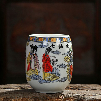 200 ml Jing De Zhen mázas festmény nagy kapacitású kerámia teáscsésze porcelán teáscsésze háztartási kínai kung fu csésze teáskészlet kellékek