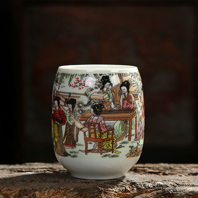 200 ml Jing De Zhen mázas festmény nagy kapacitású kerámia teáscsésze porcelán teáscsésze háztartási kínai kung fu csésze teáskészlet kellékek