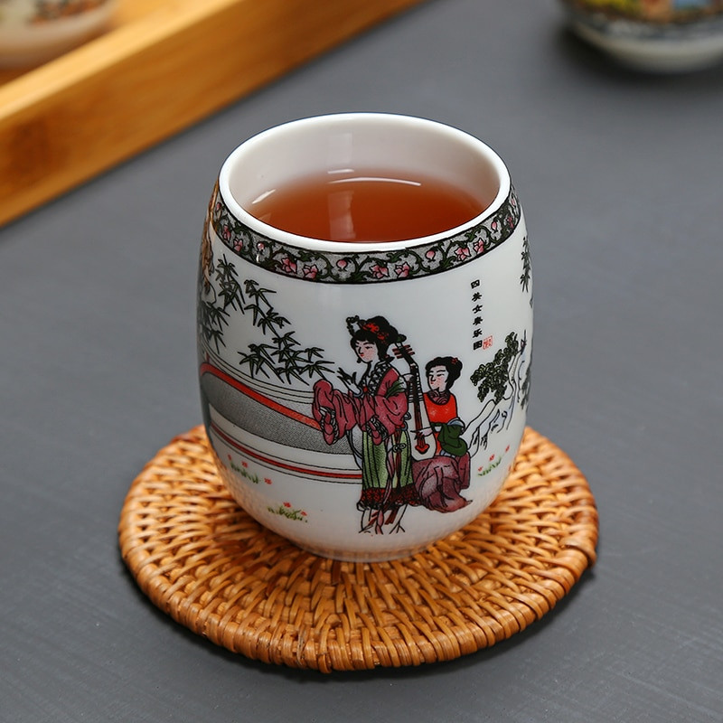 200 ml Jing De Zhen mázas festmény nagy kapacitású kerámia teáscsésze porcelán teáscsésze háztartási kínai kung fu csésze teáskészlet kellékek