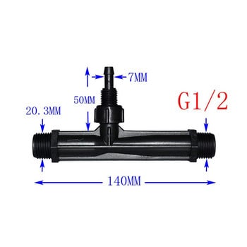 Farm Irrigation Venturi Fertilizer Injector 1/2 3/4 1\